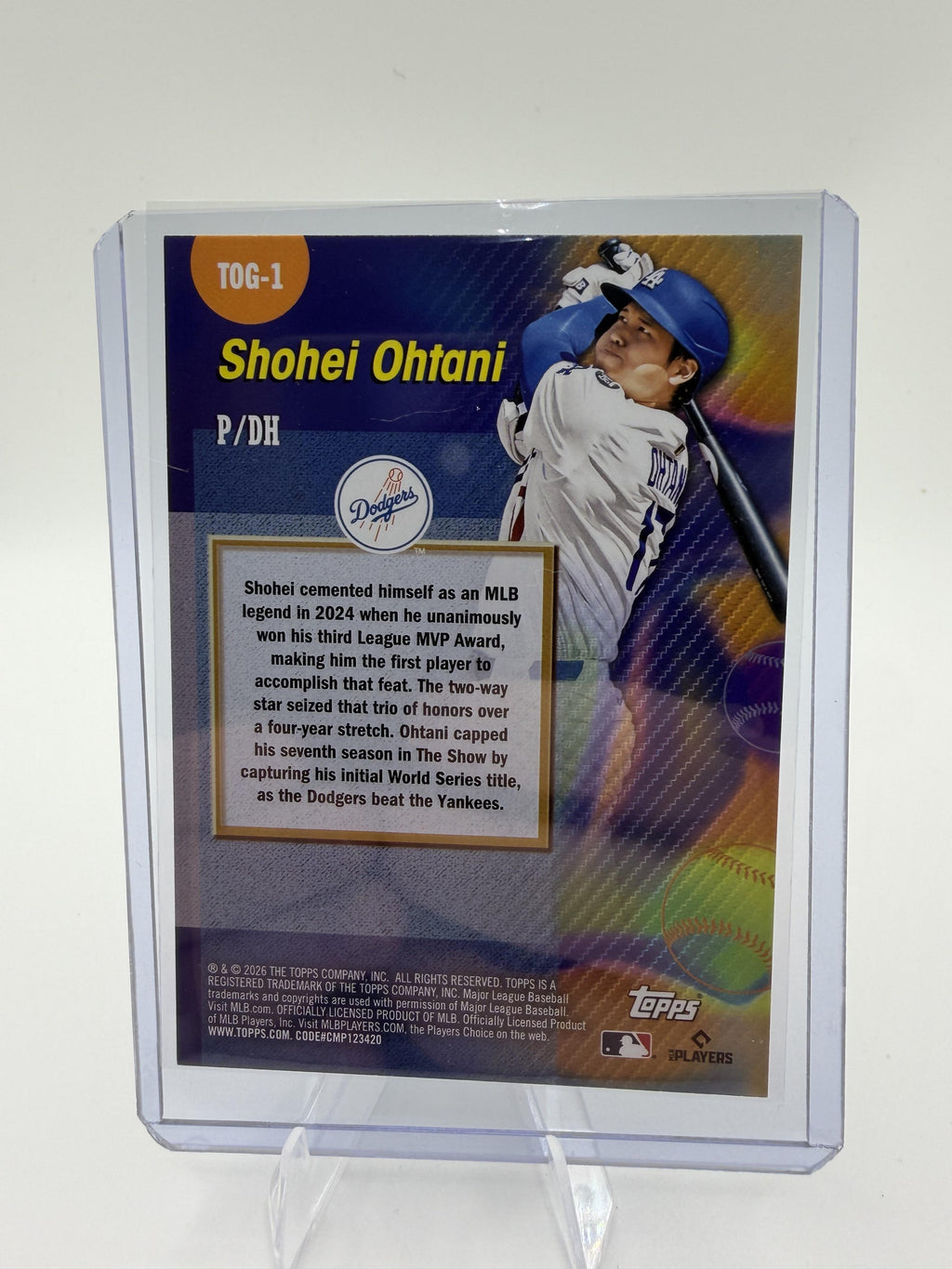 2026 Topps Shohei Ohtani Titans of the Game #TOG-1 Los Angeles Dodgers