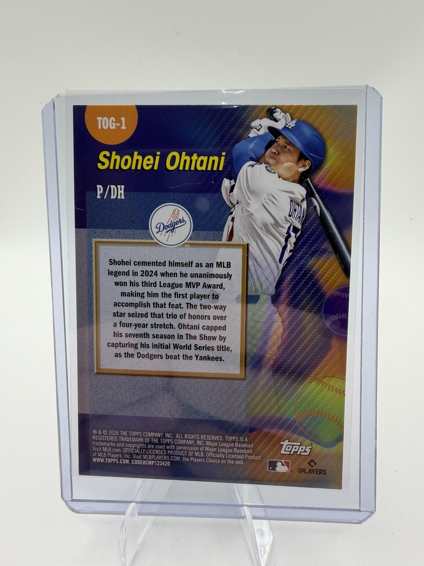 2026 Topps Shohei Ohtani Titans of the Game #TOG-1 Los Angeles Dodgers