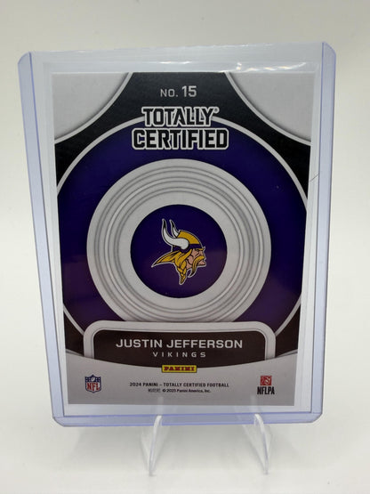 2024 Panini Totally Certified Justin Jefferson On Target #15 Mirror Vikings