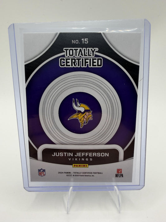 2024 Panini Totally Certified Justin Jefferson On Target #15 Mirror Vikings