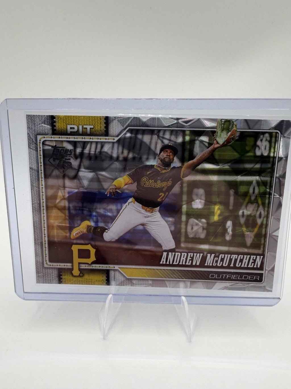 Andrew McCutchen 2026 Topps Series 1 #131 Silver Crackle Pirates Baseball Card