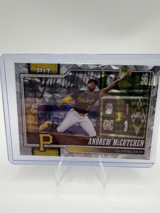Andrew McCutchen 2026 Topps Series 1 #131 Silver Crackle Pirates Baseball Card
