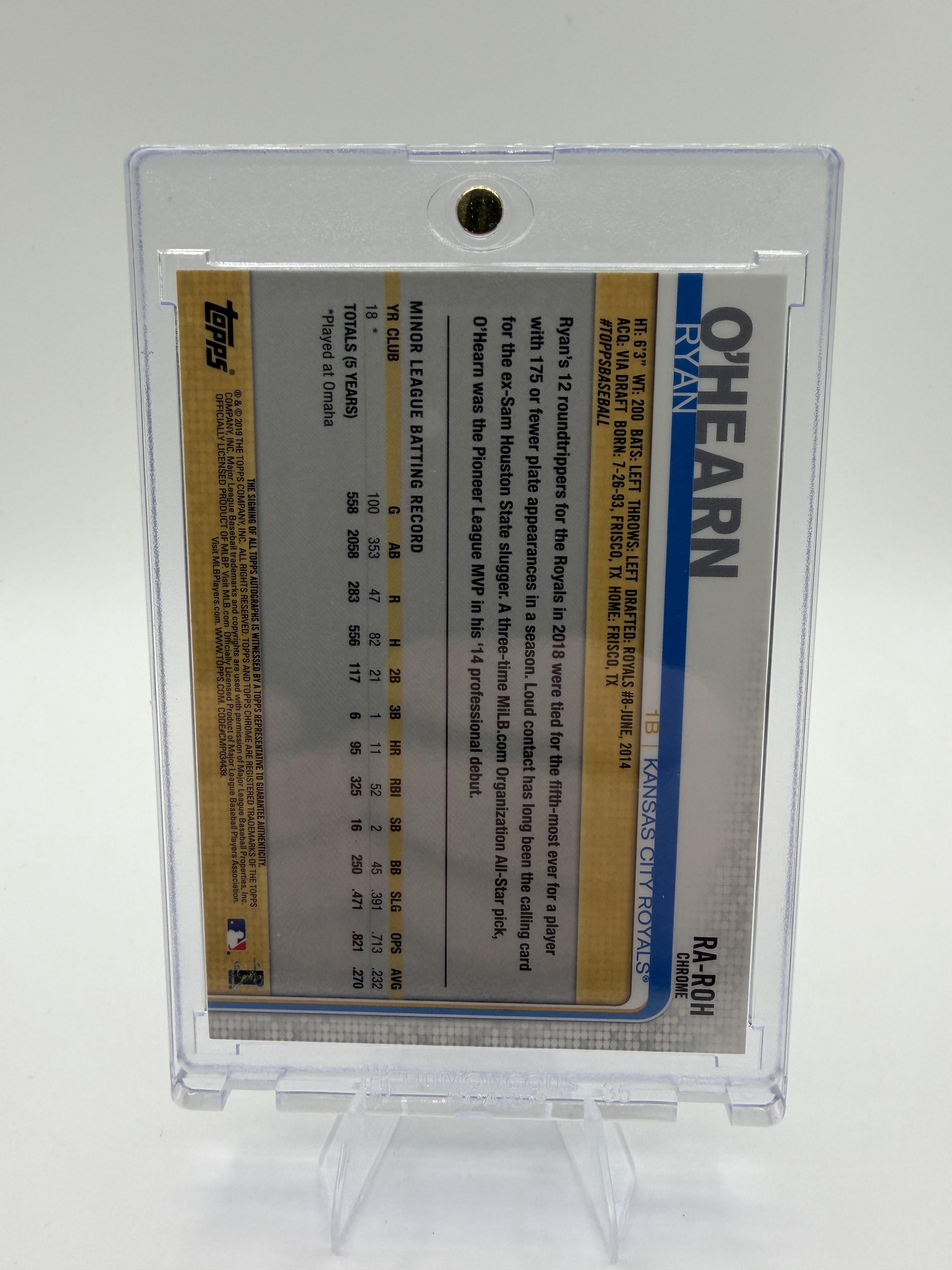 2019 Topps Chrome #RA-ROH Ryan O'Hearn Rookie Autographs