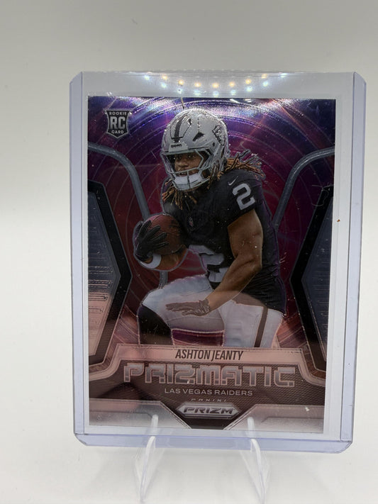 2025 Panini Prizm Ashton Jeanty Prizmatic RC #7 Las Vegas Raiders Rookie Card