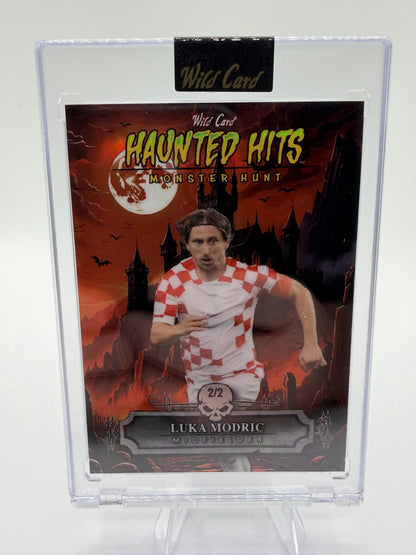 2025 Wild Card Haunted Hits Luka Modric 2/2 Monster Hunt Soccer Card Croatia