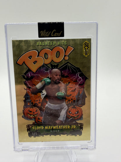 2025 Wild Card Haunted Hits Floyd Mayweather Jr GOLD BOO True 1/1 Card Boxing