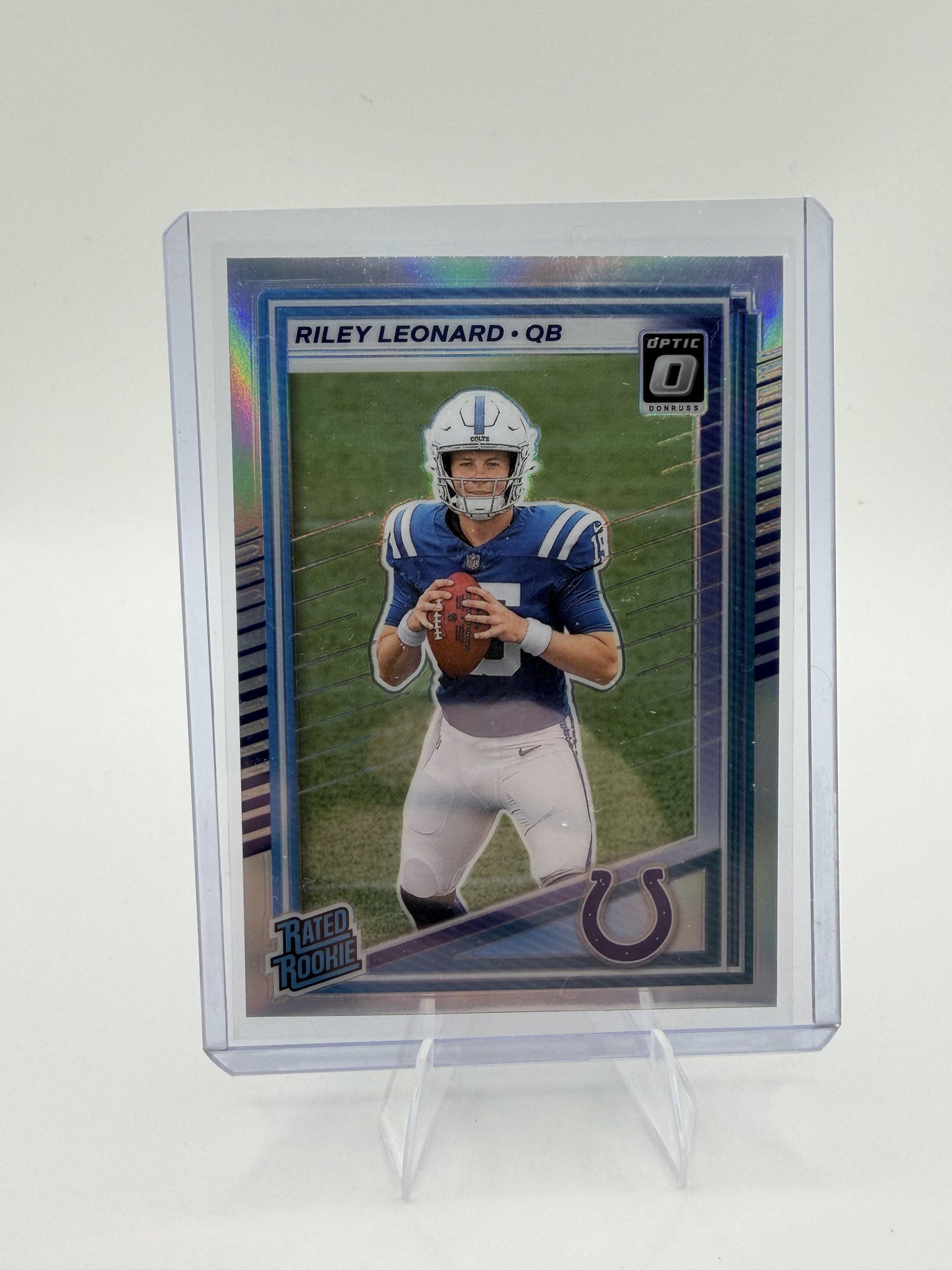 2025 Donruss Riley Leonard Rated Rookie Optic Preview Colts Card #341 Prizm