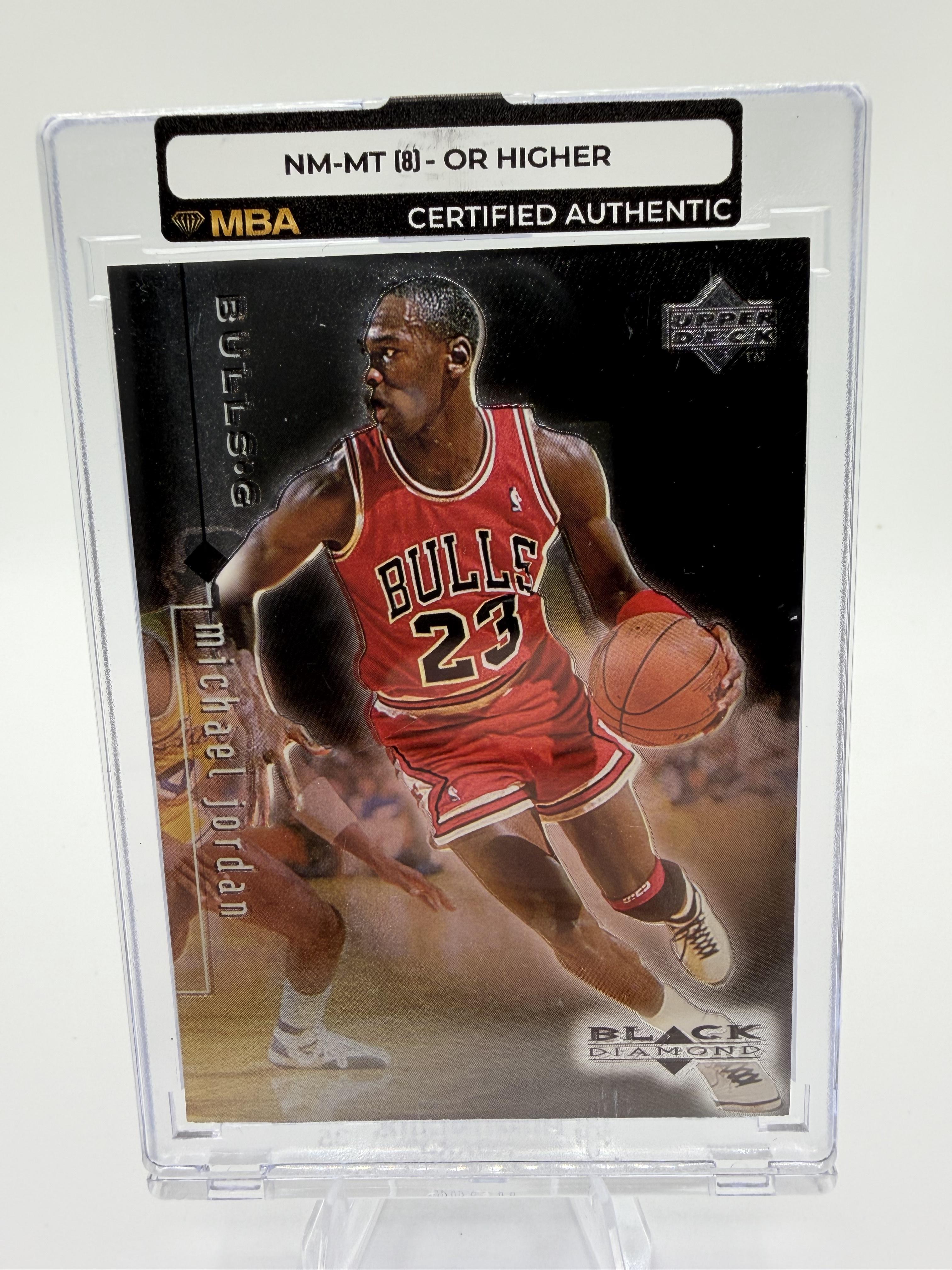 1999 Upper Deck Black Diamond Michael Jordan #3 Bulls Card MBA Authenticated