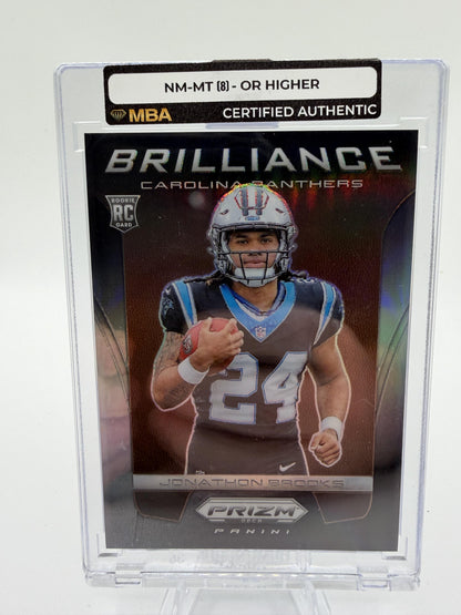 2024 Panini Prizm Deca Brilliance Jonathon Brooks 1/1 Black Rookie Card 1 of 1