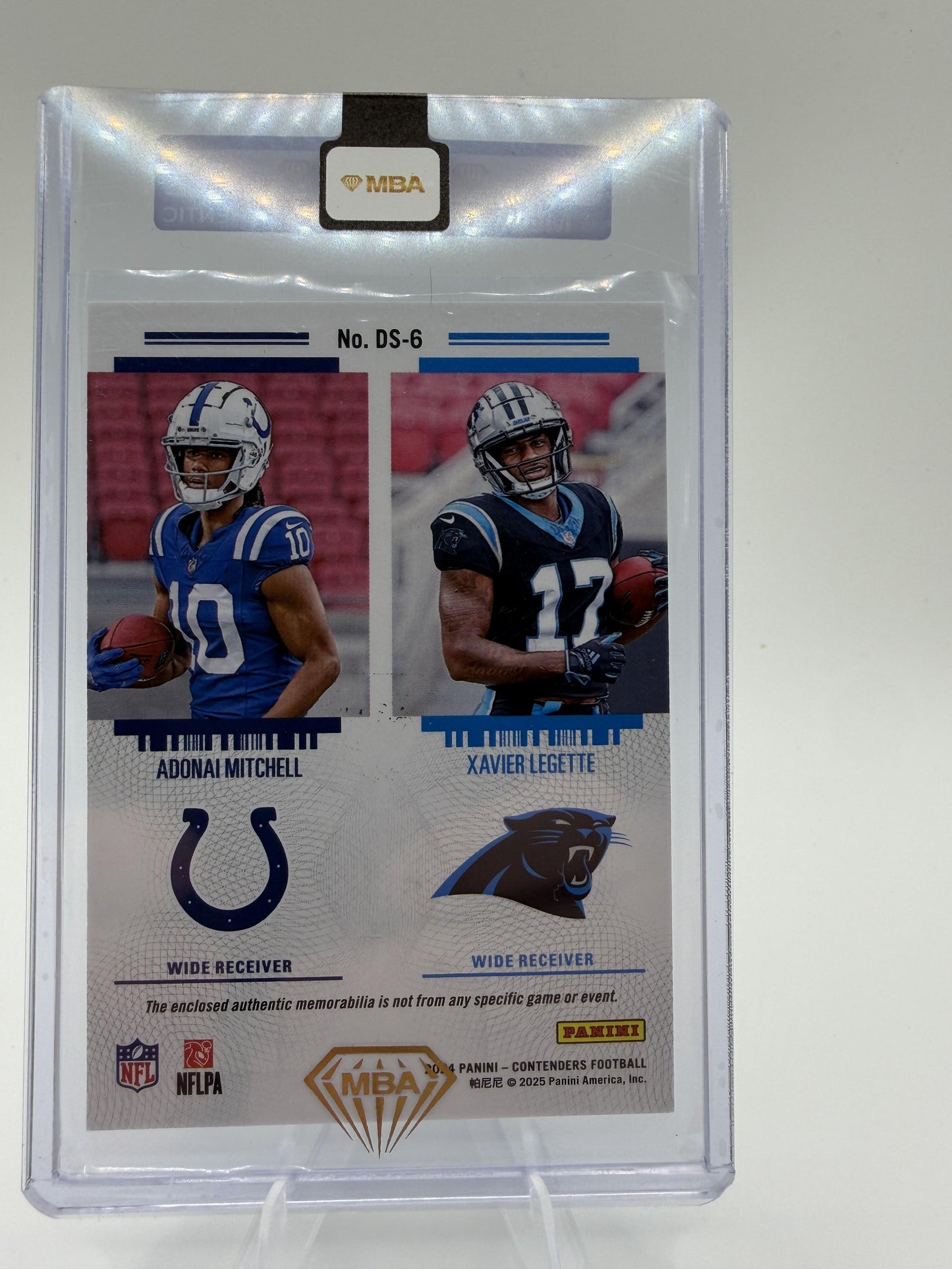 2024 Panini Contenders Mitchell Legette Dual Jersey Rookie Ticket Card Authentic