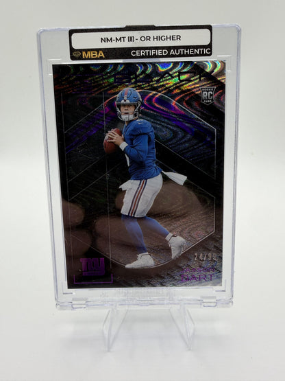 2025 Panini Black Jaxson Dart Rookie Card /99 MBA Authenticated Giants Card