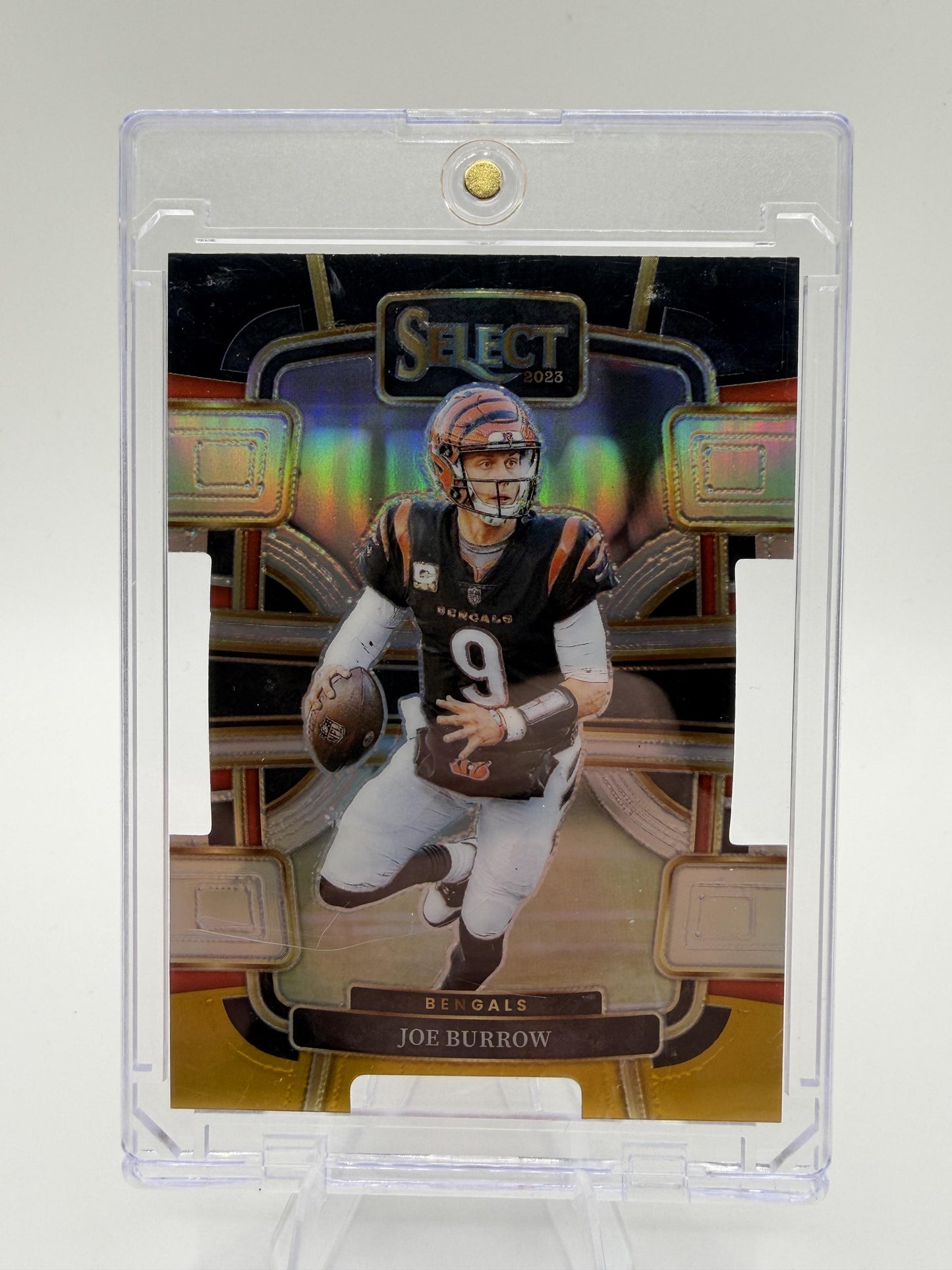 2023 Panini Select Joe Burrow Black Yellow Prizm Concourse #20 Bengals Card