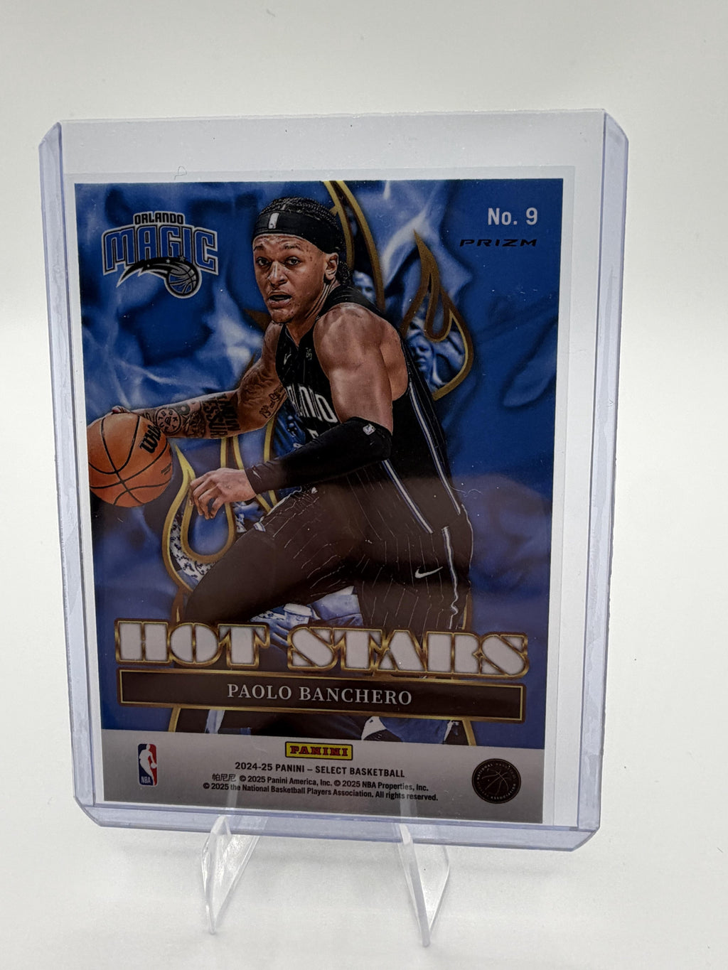 2024-25 Panini Select Paolo Banchero #9 Hot Stars Blue Prizm SP Orlando Magic
