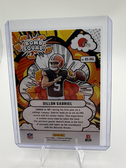 2025 Donruss Dillon Gabriel BOMB SQUAD #BS-DGL Browns Rookie RC