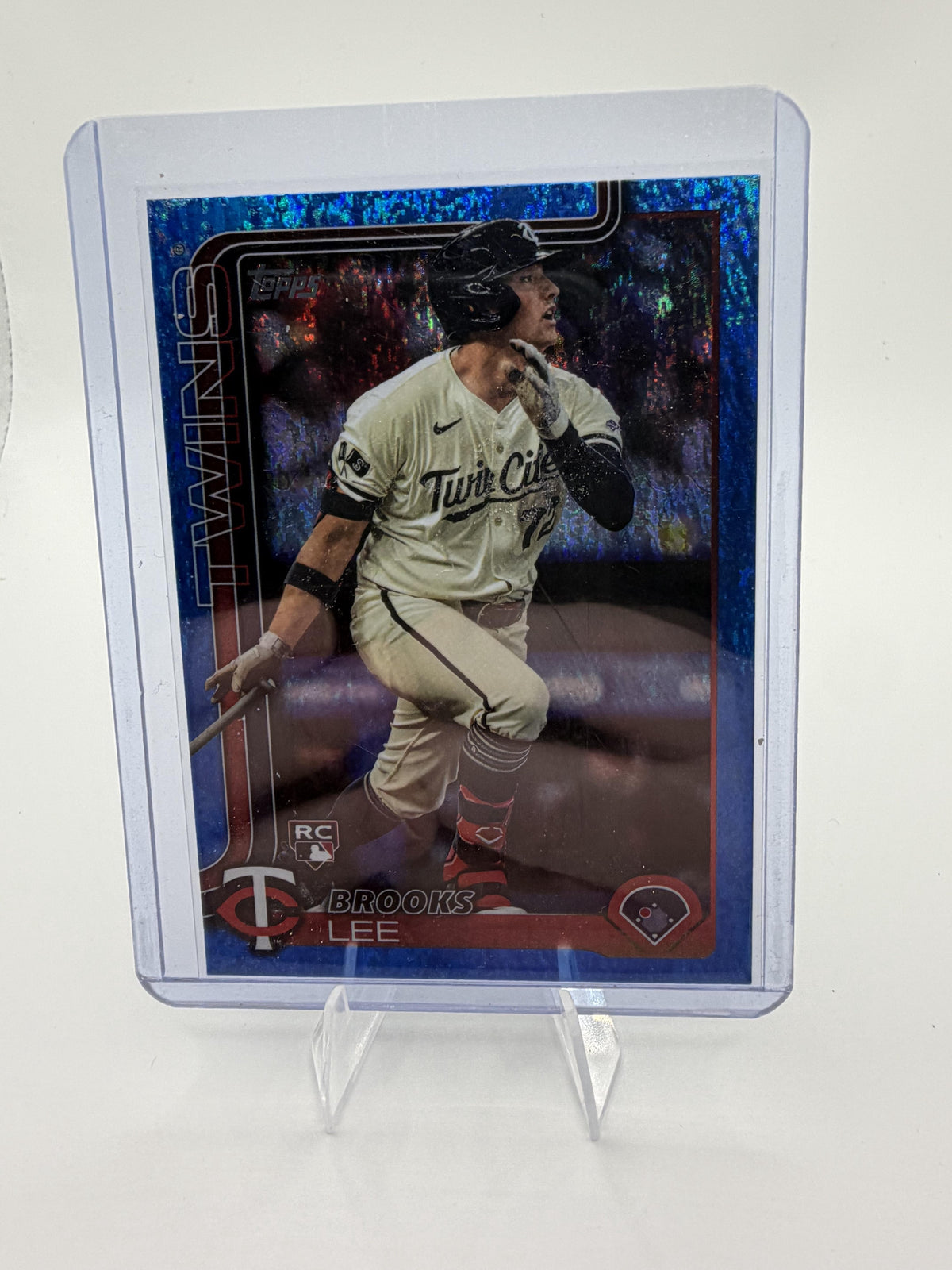 2025 Topps Brooks Lee BLUE HOLO FOIL #317 Twins Rookie RC SER /150