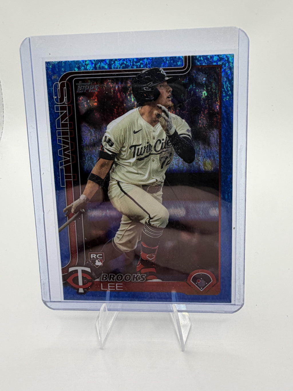 2025 Topps Brooks Lee BLUE HOLO FOIL #317 Twins Rookie RC SER /150