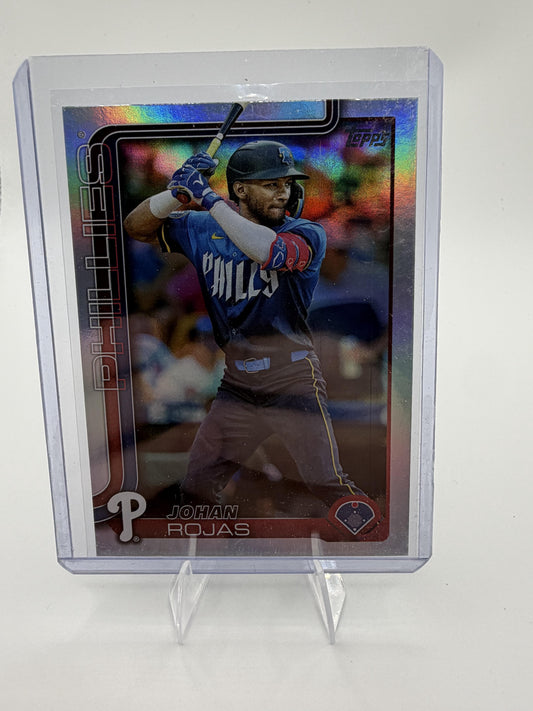 2025 Topps Johan Rojas RAINBOW FOIL #469 Phillies Parallel SP