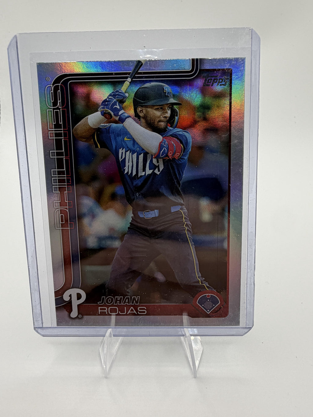 2025 Topps Johan Rojas RAINBOW FOIL #469 Phillies Parallel SP