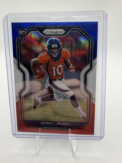 2020 Prizm Jerry Jeudy RED WHITE BLUE #314 Broncos Rookie RC