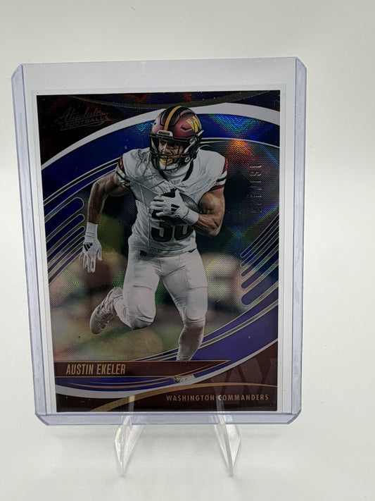 2025 Absolute Austin Ekeler KALEIDOSCOPE BLUE DIAMOND #95 Commanders SP