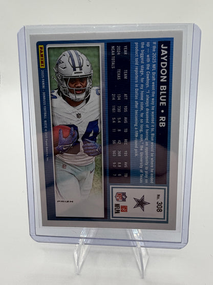 2025 Donruss Optic Jaydon Blue RATED ROOKIE RED Prizm #308 Dallas Cowboys RC