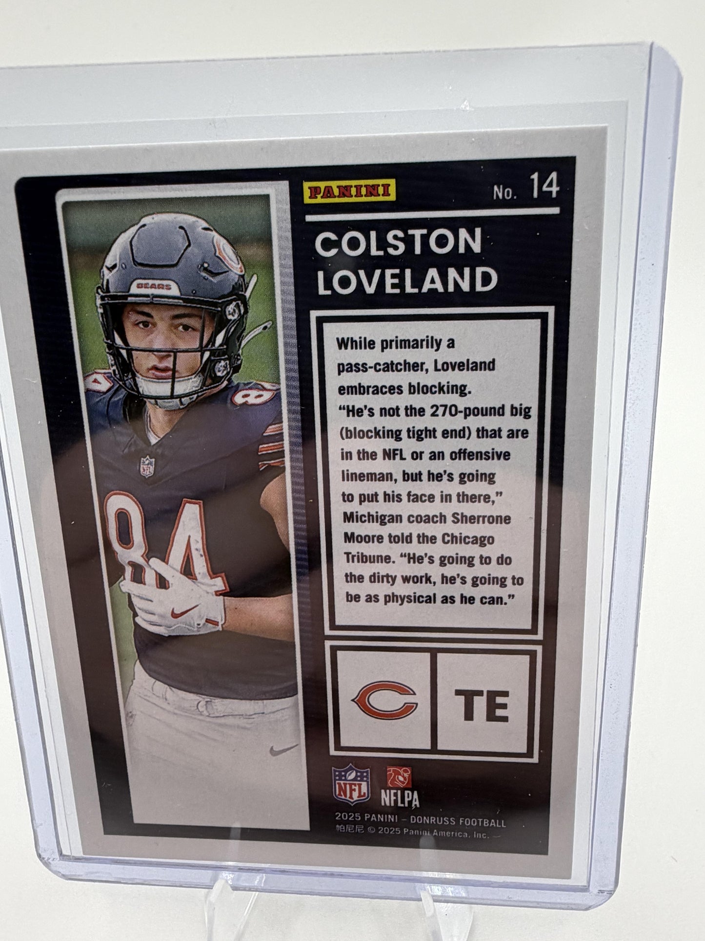 2025 Donruss Colston Loveland THE ROOKIES CHECKERBOARD Prizm #14 Bears RC SP