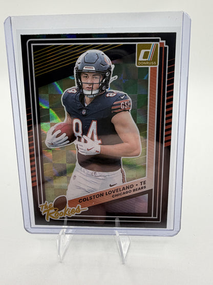 2025 Donruss Colston Loveland THE ROOKIES CHECKERBOARD Prizm #14 Bears RC SP