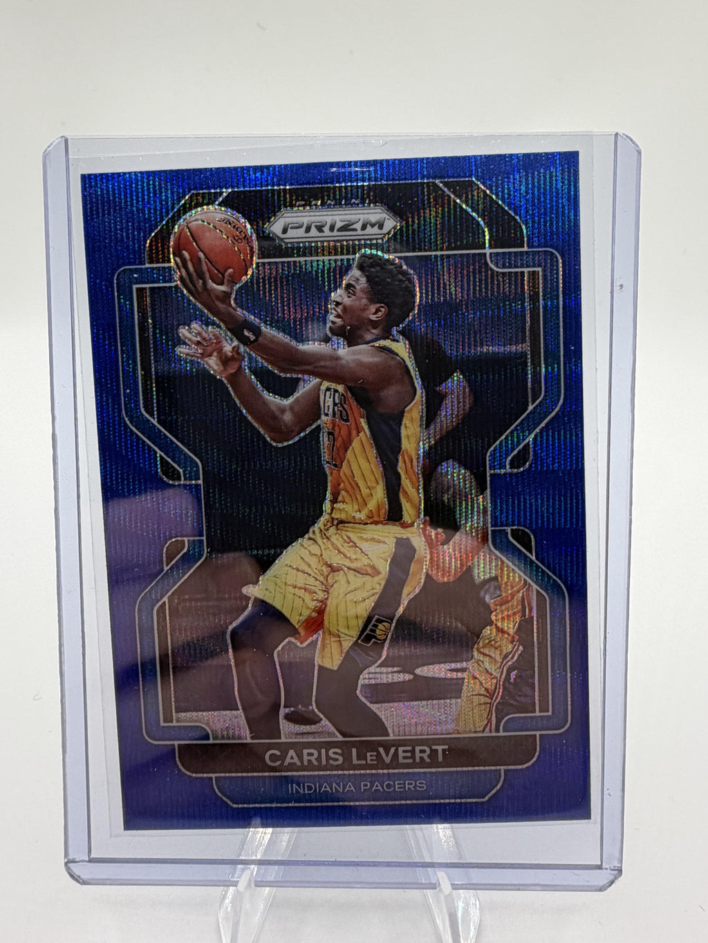 2021-22 Panini Prizm Caris LeVert #147 Blue Wave Tmall Asia Exclusive SP Pacers