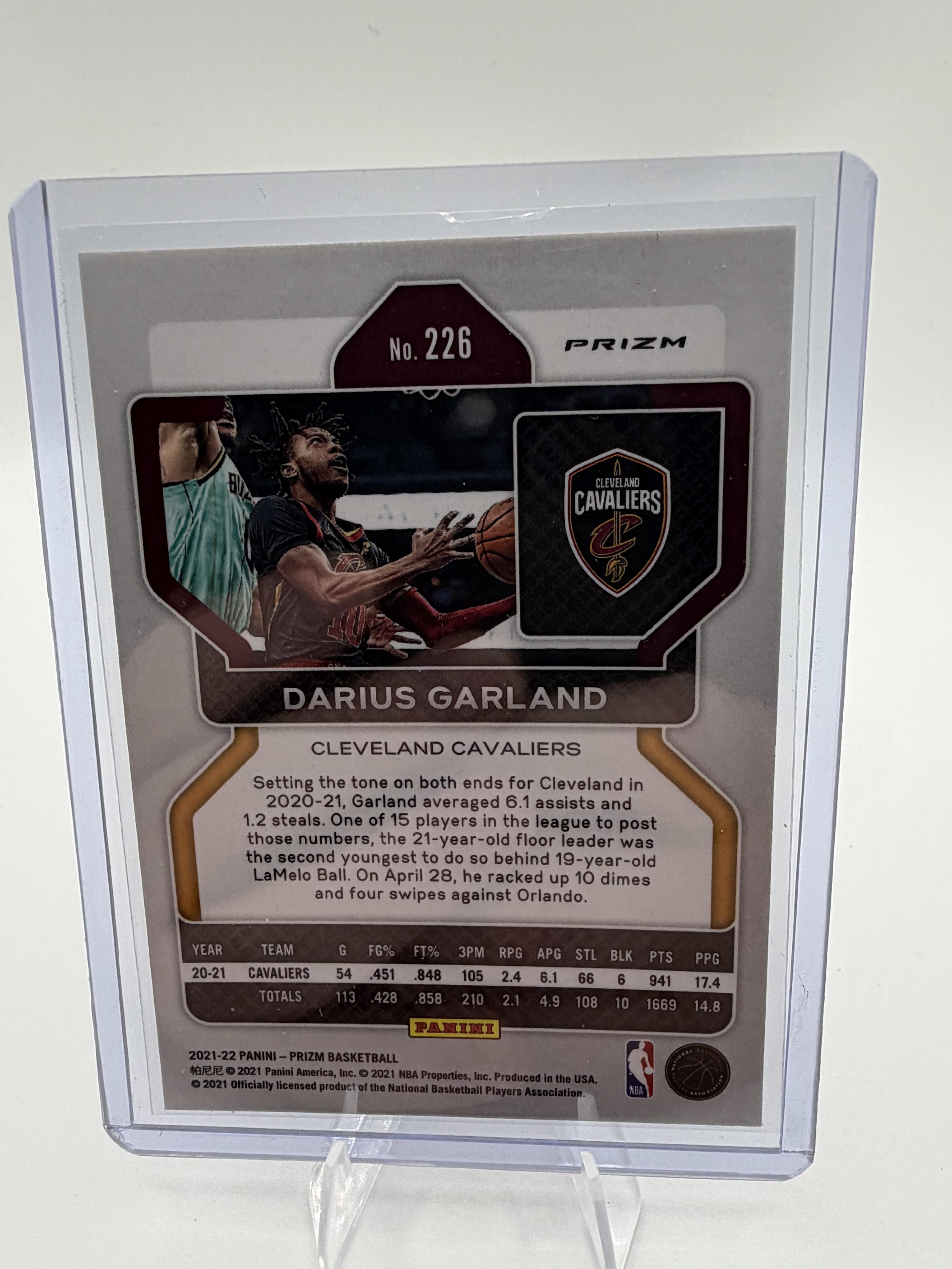 2021-22 Panini Prizm Darius Garland ASIA TMALL BLUE WAVE #226 Cavaliers SP