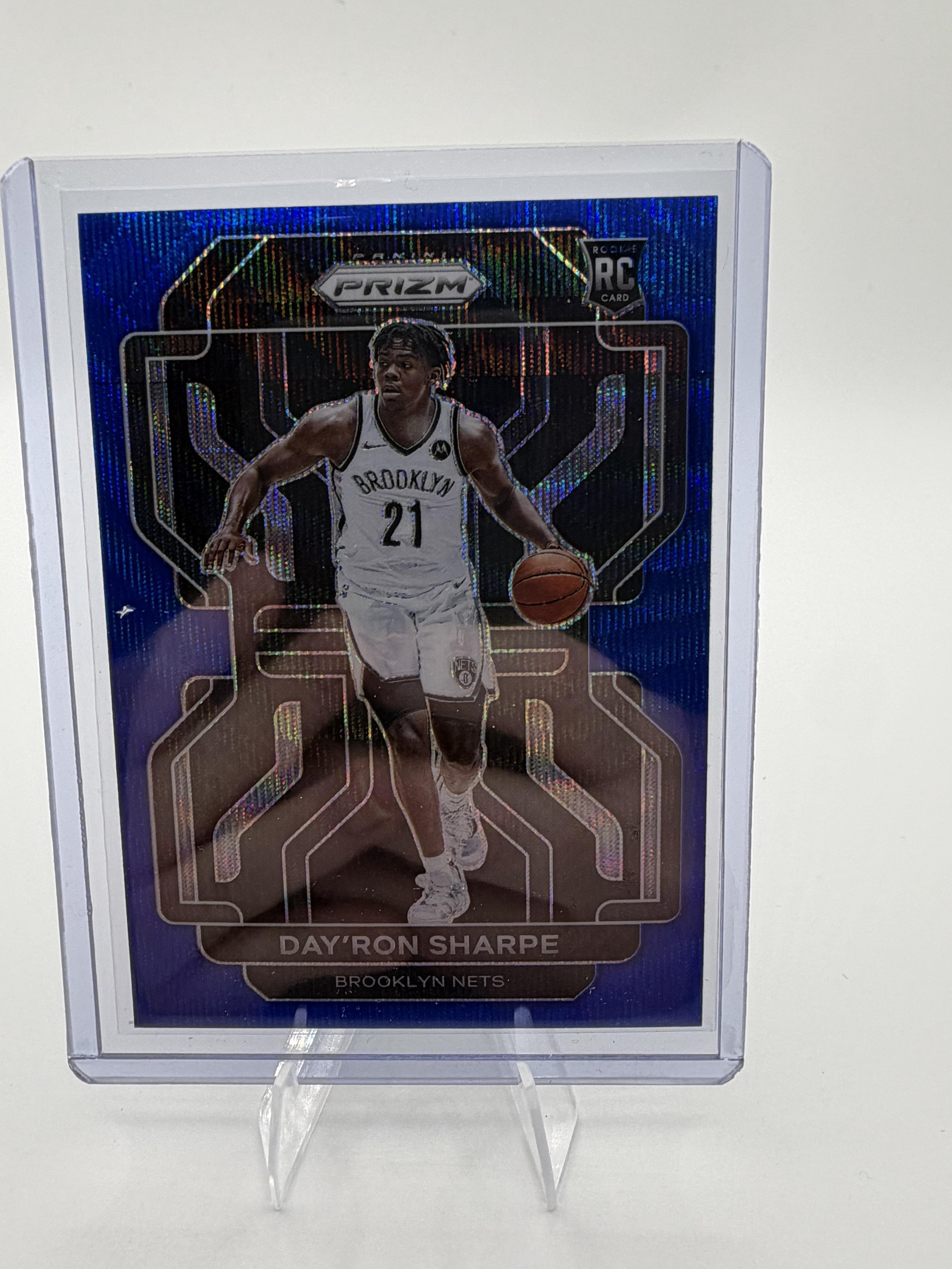 2021 Panini Prizm Day’Ron Sharpe #281 Blue Wave Tmall Asia Exclusive RC Nets