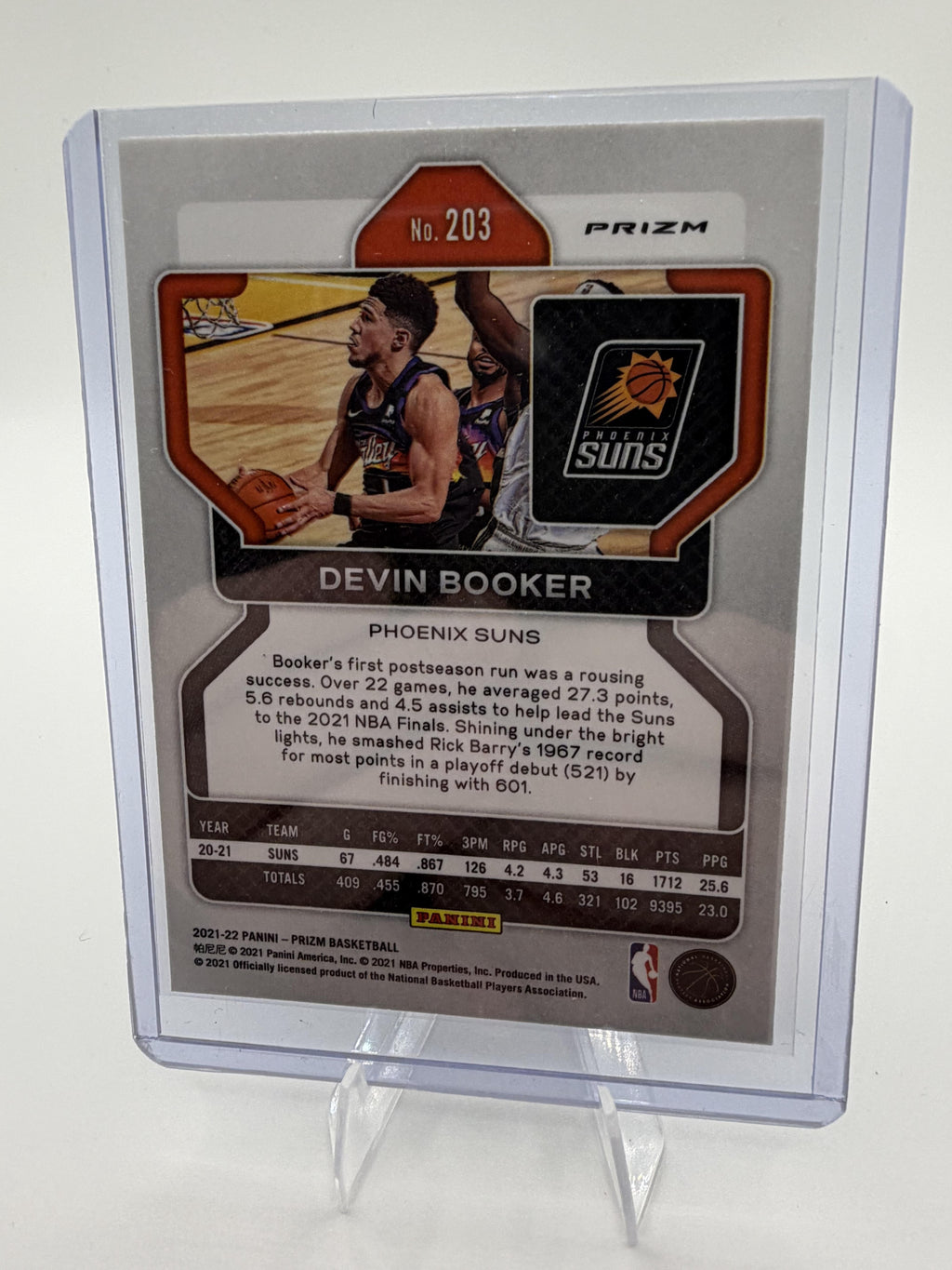 2021-22 Panini Prizm Devin Booker #203 Blue Wave Tmall Asia Exclusive SP Suns