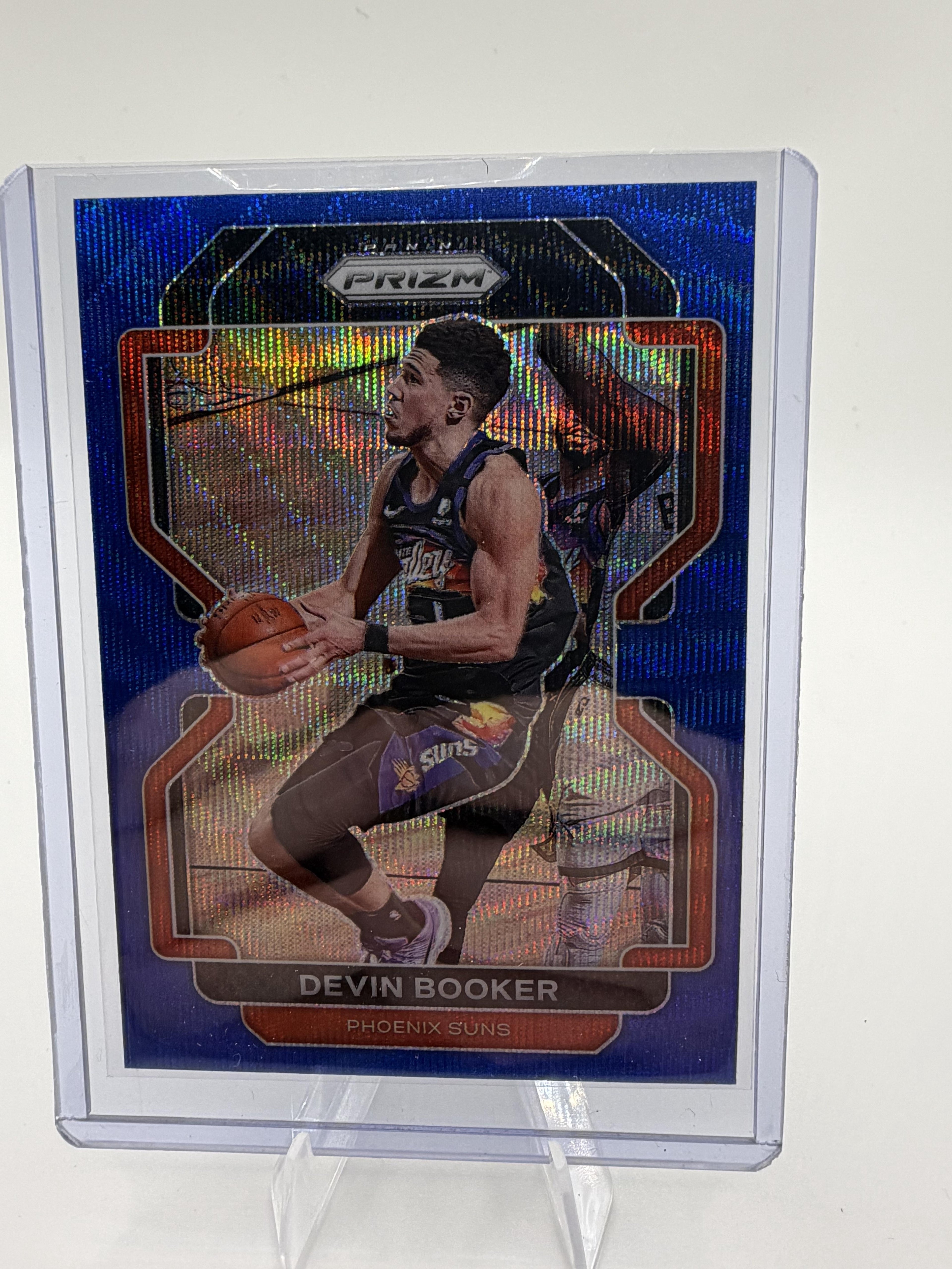 2021-22 Panini Prizm Devin Booker #203 Blue Wave Tmall Asia Exclusive SP Suns