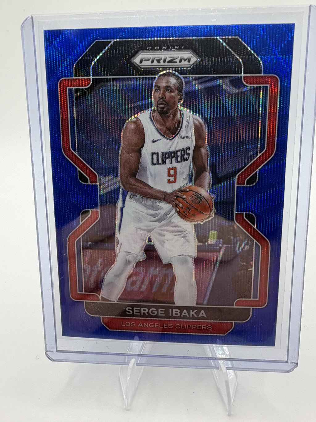 2021-22 Panini Prizm Serge Ibaka Blue Wave Card #18 Clippers Tmall Asia SP