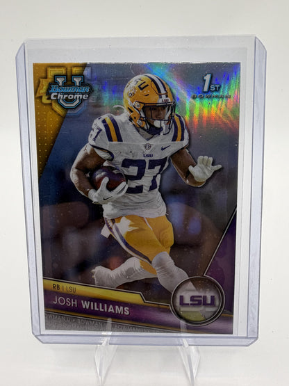 2023 Bowman Chrome University Josh Williams 1st Bowman Refractor Card #2 LSU