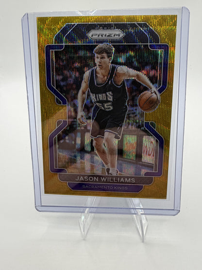 2021-22 Panini Prizm Jason Williams Gold Wave Tmall Asia 04/10 Kings Card