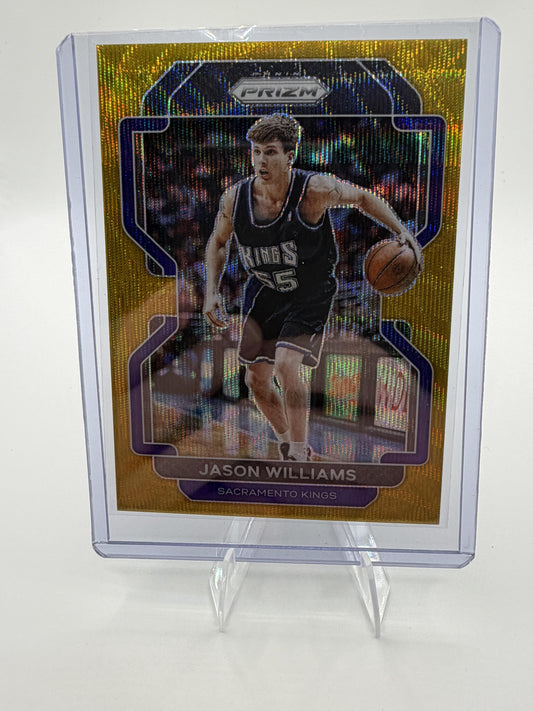 2021-22 Panini Prizm Jason Williams Gold Wave Tmall Asia 04/10 Kings Card