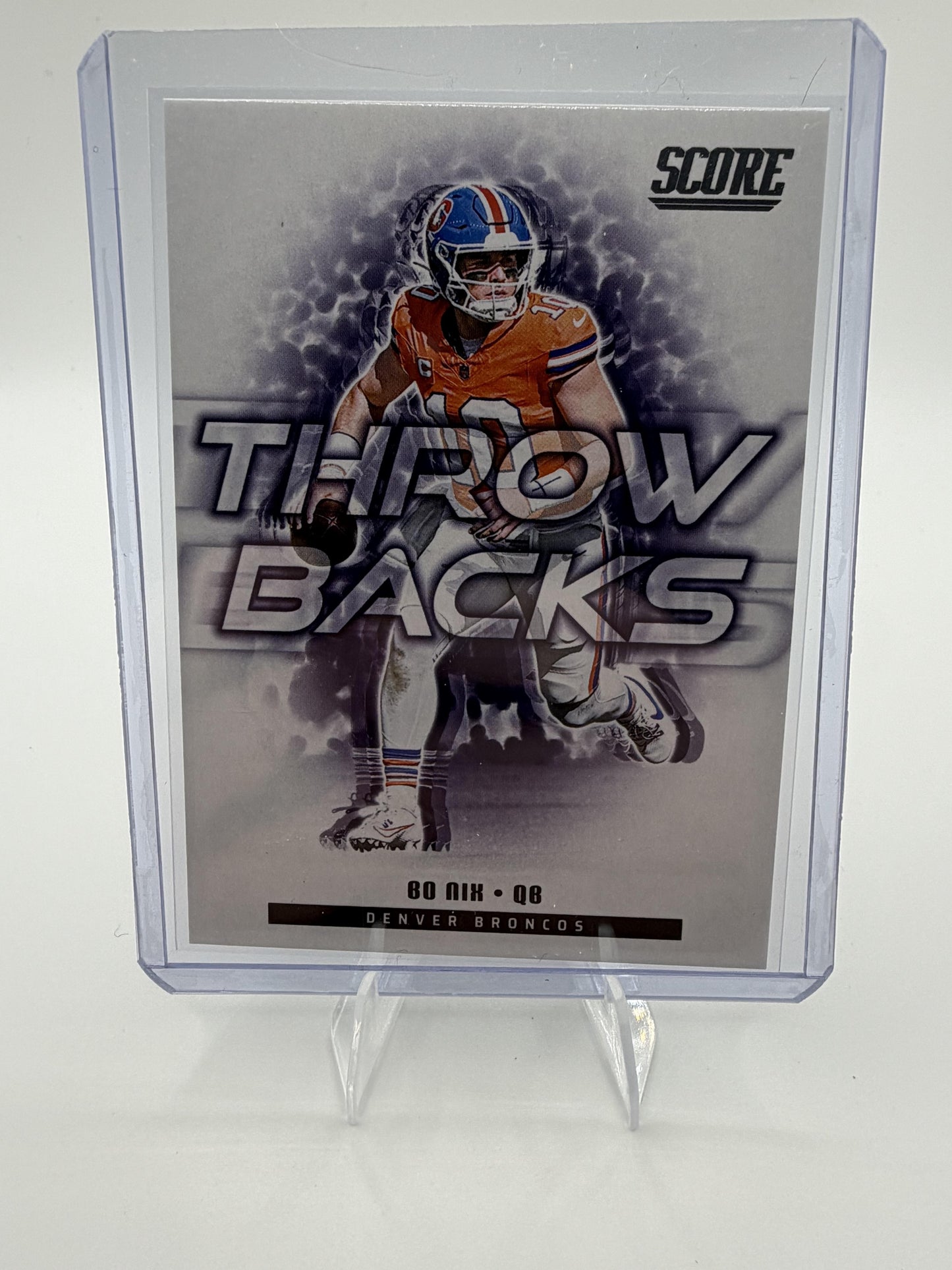2025 Score Bo Nix Throwbacks RC Rookie Card #6 Denver Broncos QB
