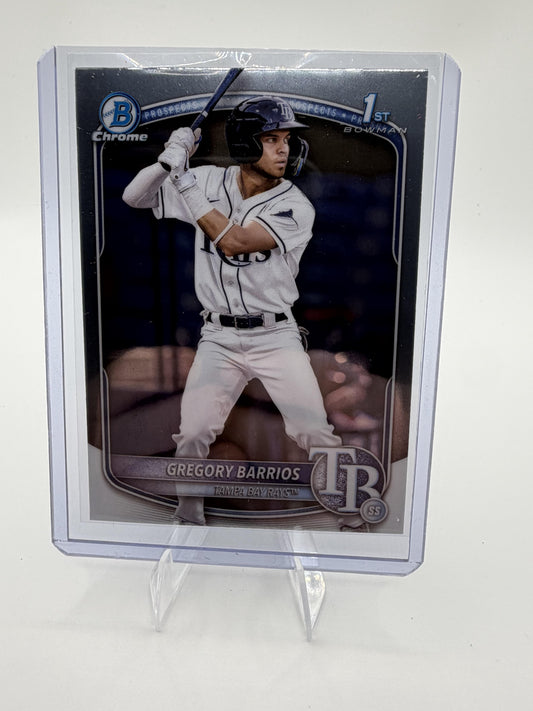 2025 Bowman Chrome Gregory Barrios 1st Bowman Card #BCP-7 Tampa Bay Rays