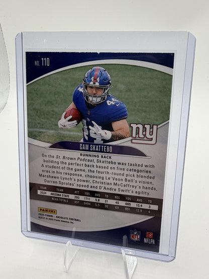 2025 Panini Absolute Cam Skattebo RC Rookie Card #110 New York Giants