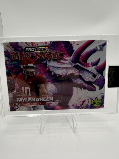 2025 Wild Card Dino-Might Taylen Green 9/15 Quarterback Card
