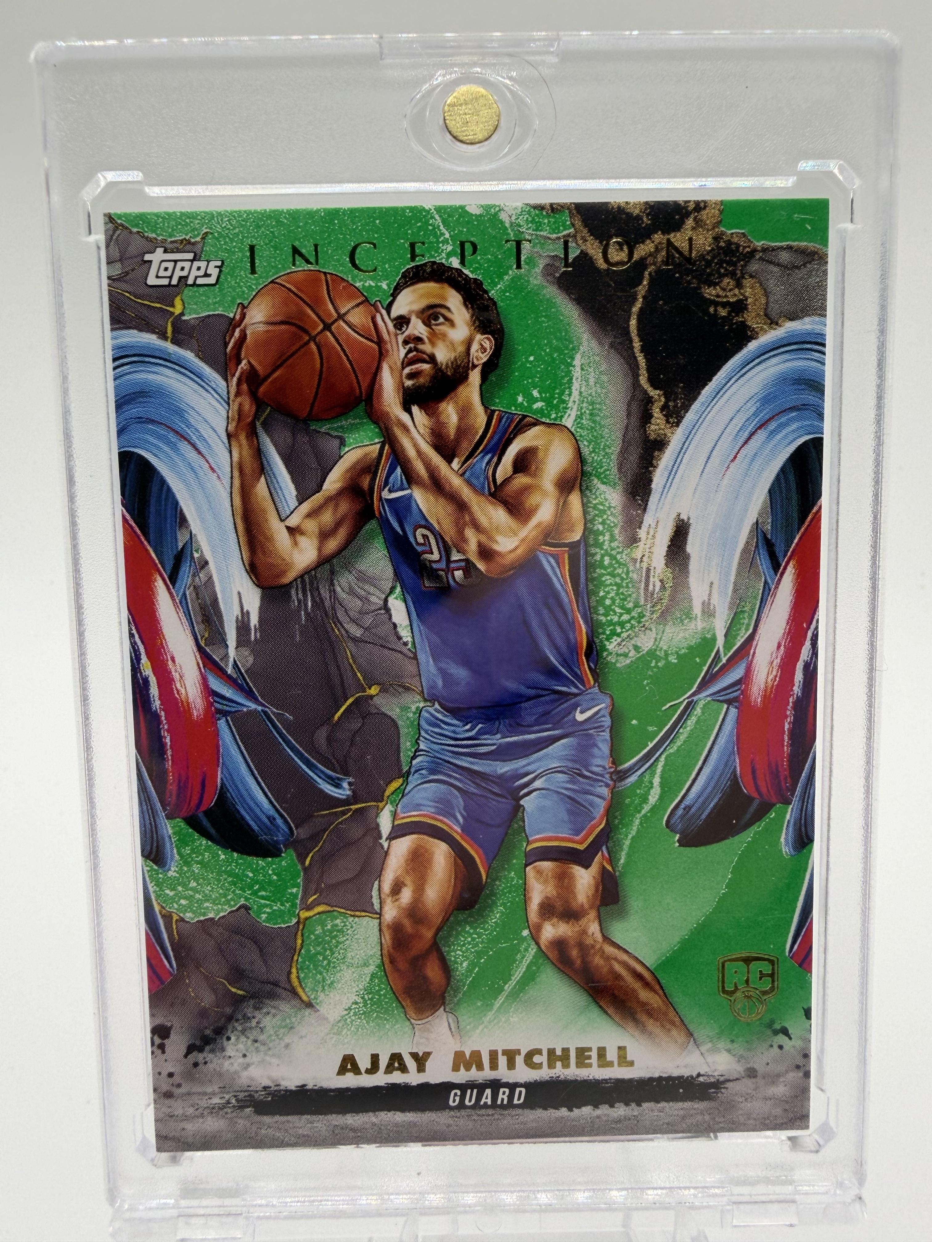 2025 Topps Inception Ajay Mitchell Rookie Card #29 OKC Thunder Green Parallel