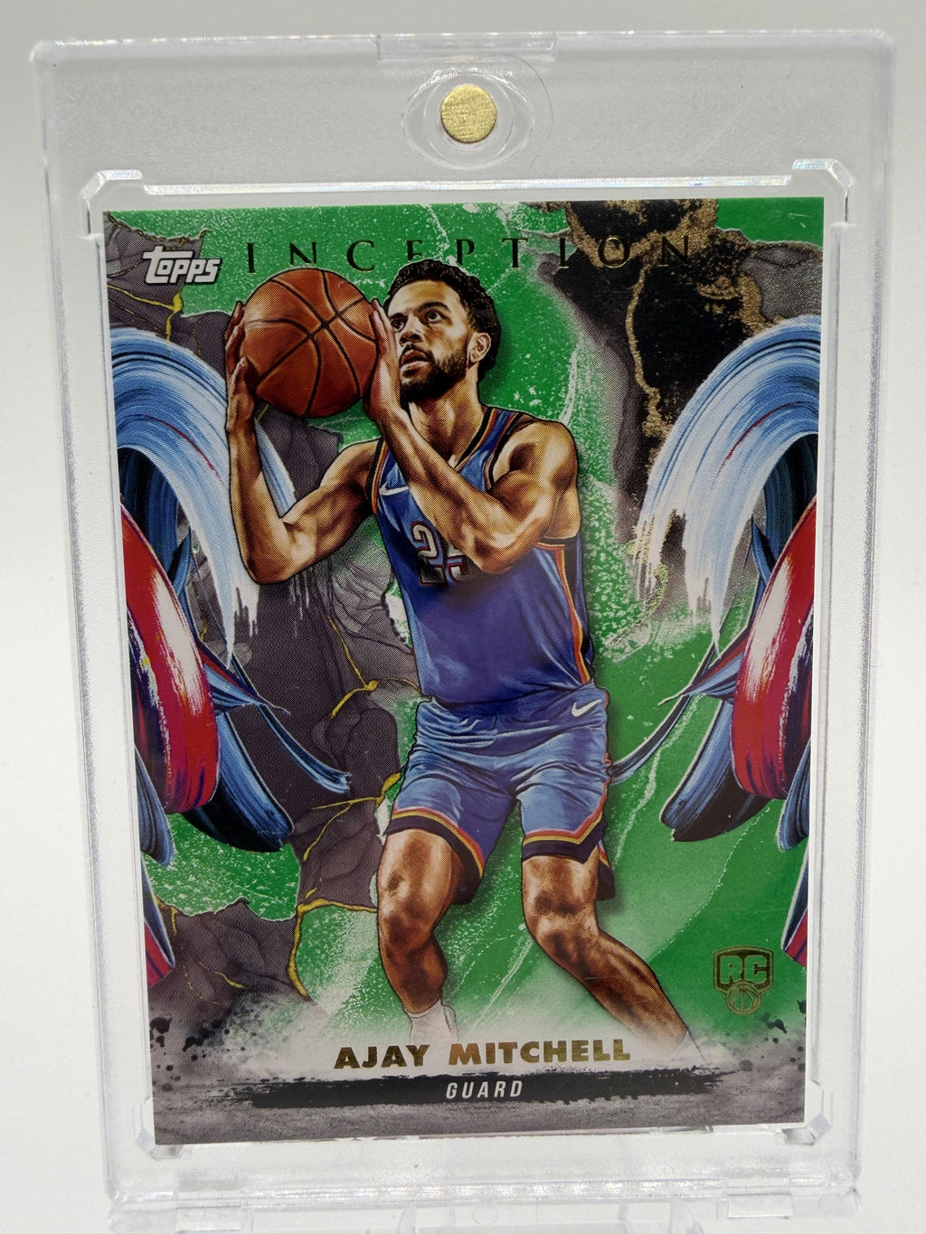2025 Topps Inception Ajay Mitchell Rookie Card #29 OKC Thunder Green Parallel