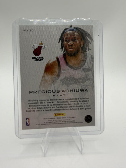 2020 Panini Court Kings Works In Progress Precious Achiuwa RC Card #20 Heat