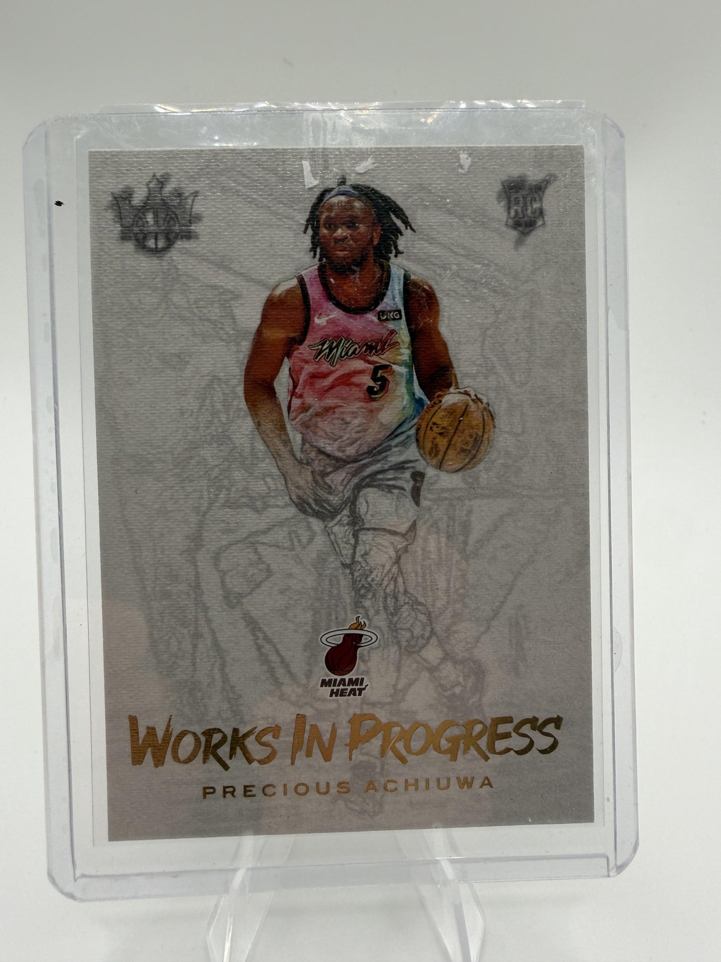 2020 Panini Court Kings Works In Progress Precious Achiuwa RC Card #20 Heat