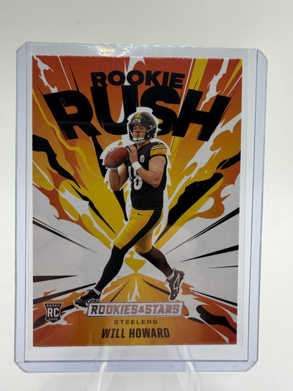 2025 Panini Rookies & Stars Will Howard Rookie Rush Rookie Card #13 Steelers