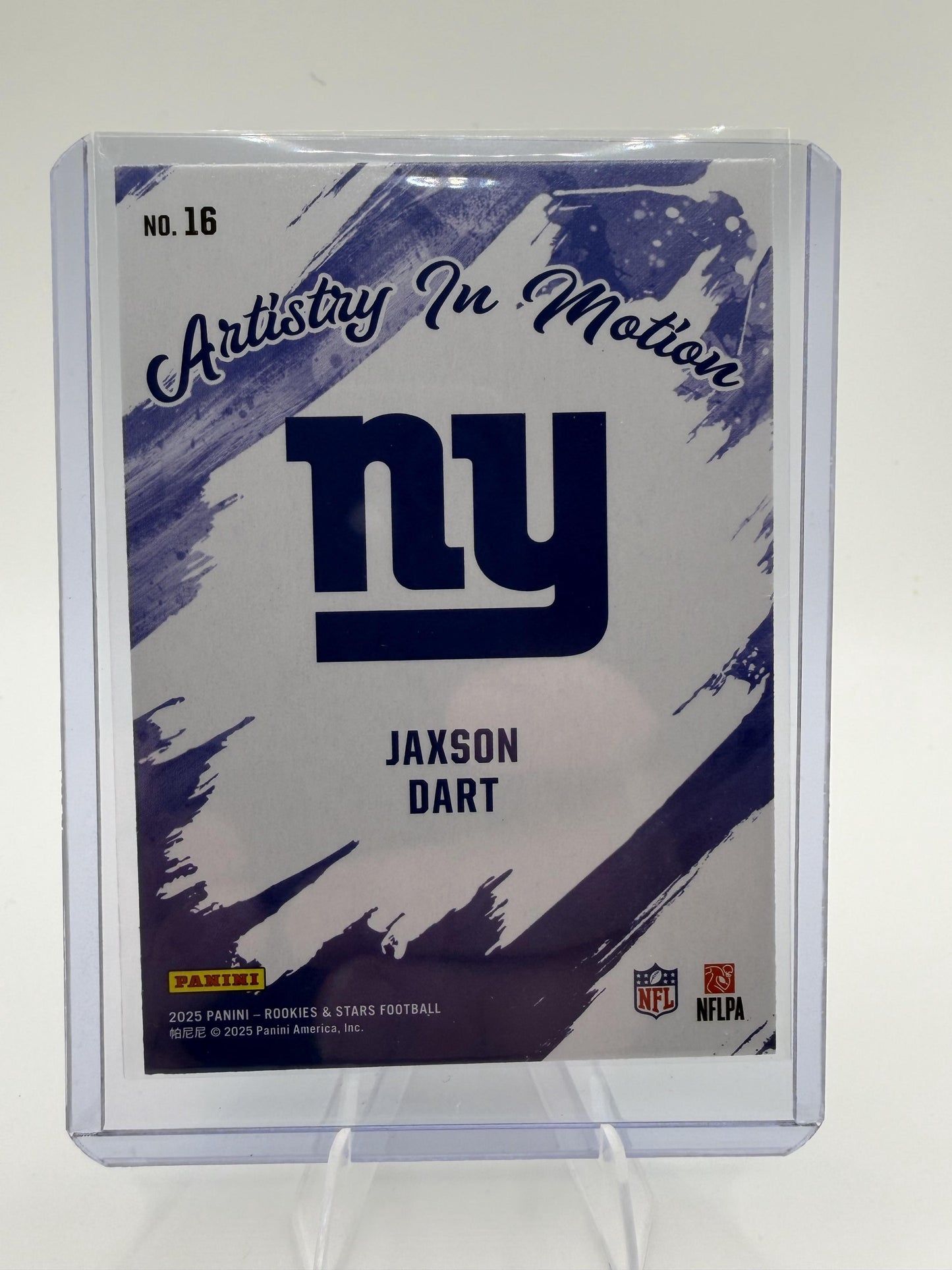2025 Panini Rookies & Stars Jaxson Dart Artistry In Motion Rookie Card #16