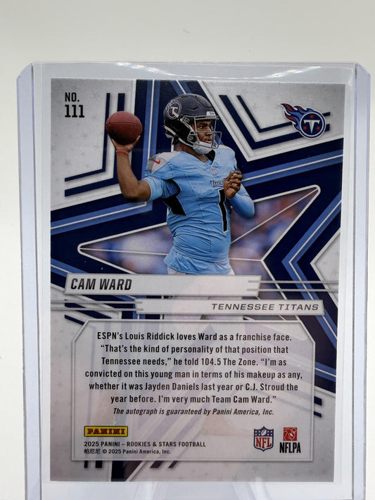 2025 Panini Rookies & Stars Cam Ward Rookie Card #111 Titans QB