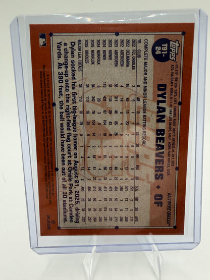 2026 Topps Dylan Beavers 1991 Design Rookie Card #T91-24 Orioles