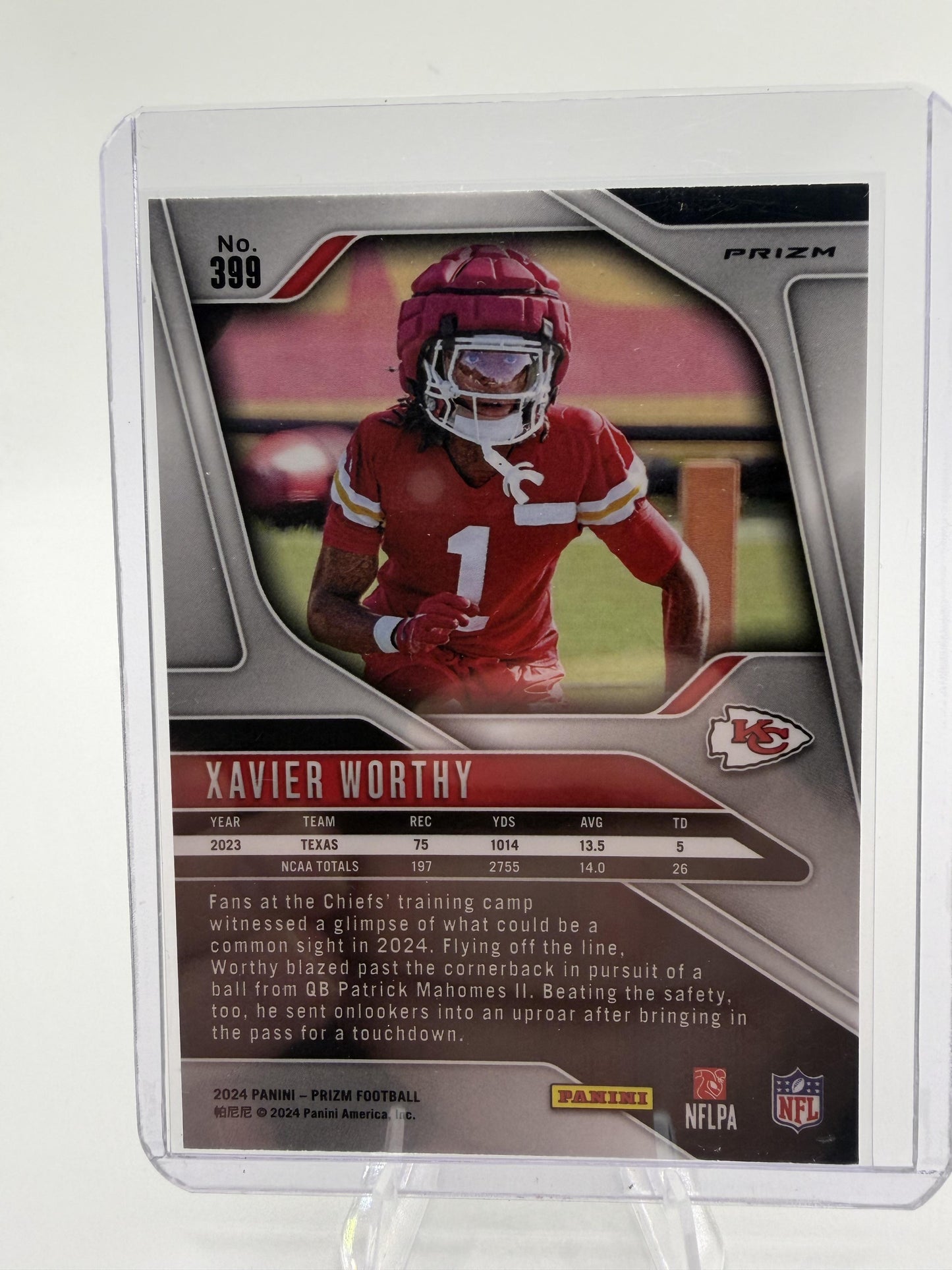 2024 Panini Prizm Xavier Worthy Rookie Card RC Green Pulsar Prizm Chiefs #399