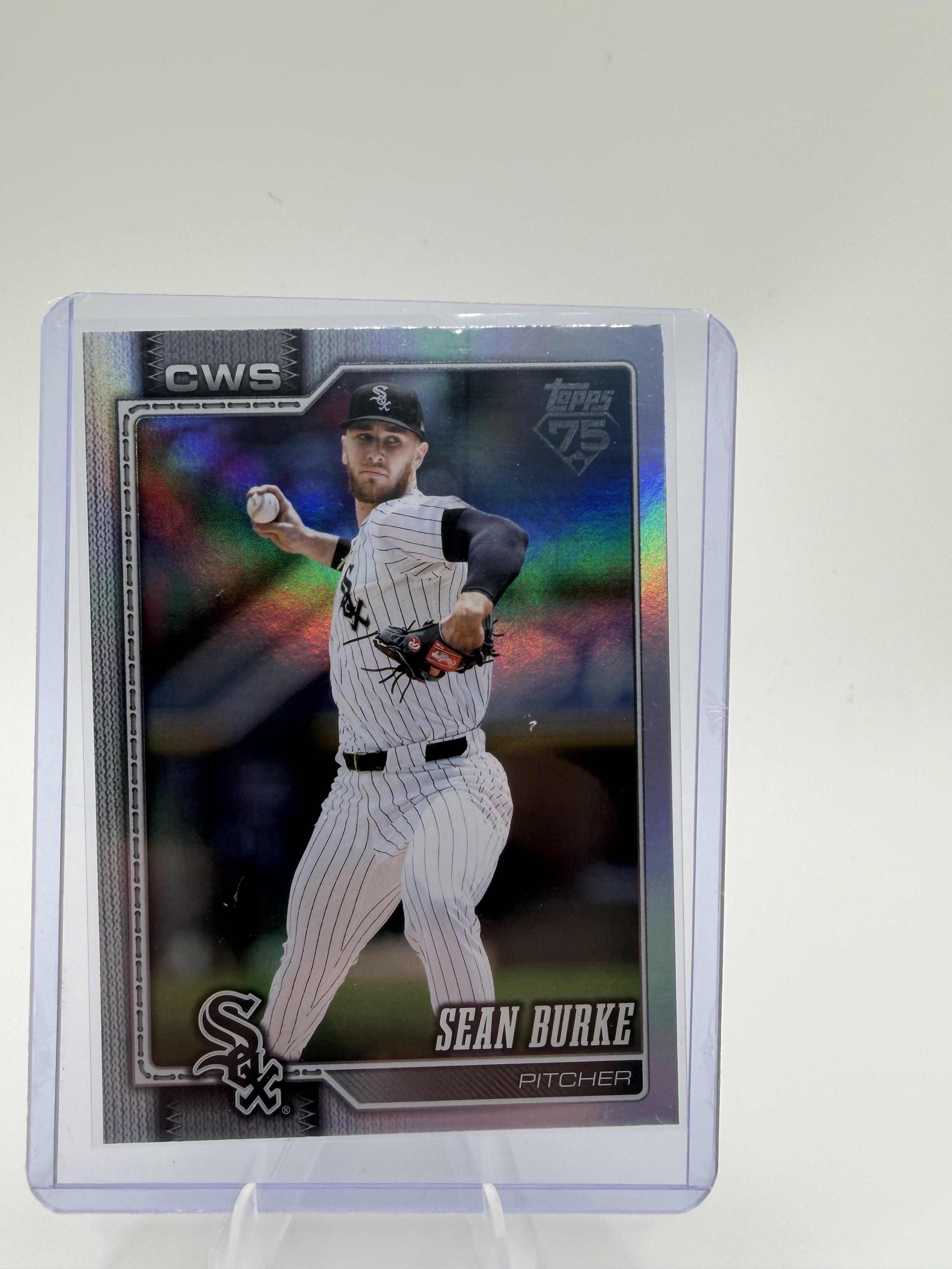 2026 Topps Series 1 Sean Burke Silver holo Pitcher White Sox Card #137